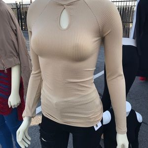 Nude long sleeve top